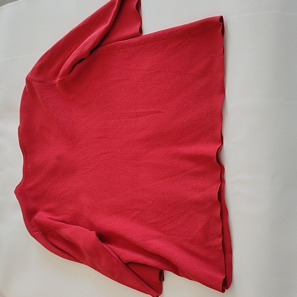 Dressbarn Sweater Size 18/20 Red Knit V-Neck Valentine's Christmas Festive - Picture 9 of 12